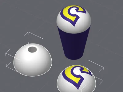 Sanwa Capcom Joystick top (threaded insert ready)