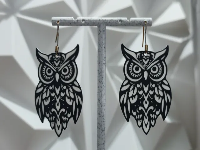 Aretes Búho de la Sabiduría Ancestral