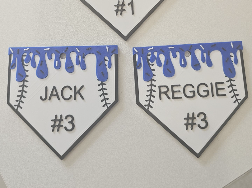 Baseball Drip Home Plate Bag Tag