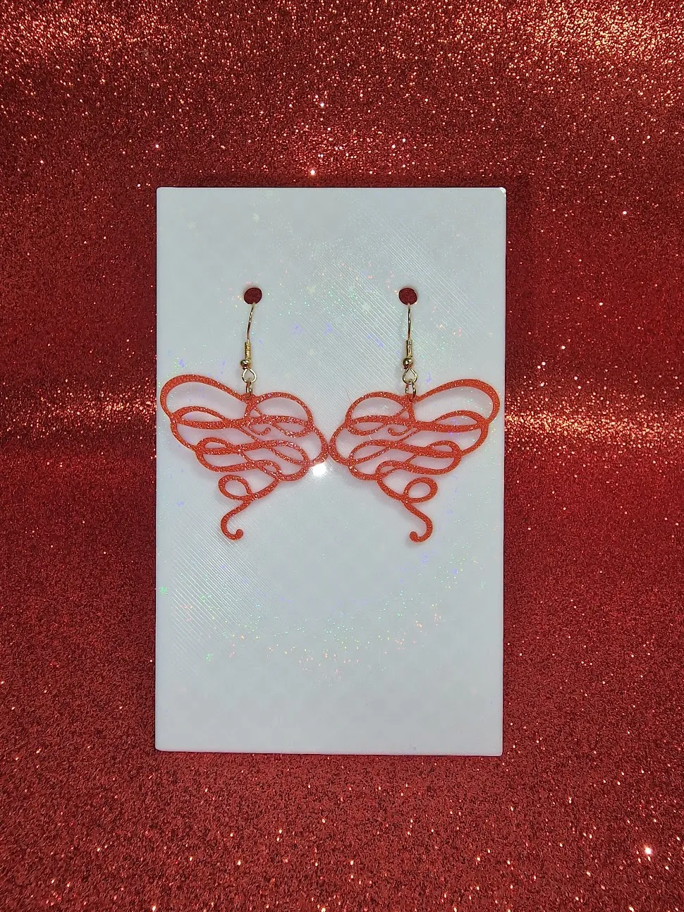 Fine heart earrings view 2