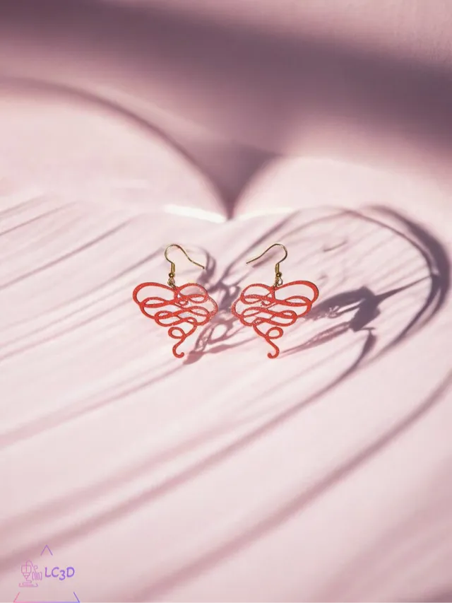 Fine heart earrings