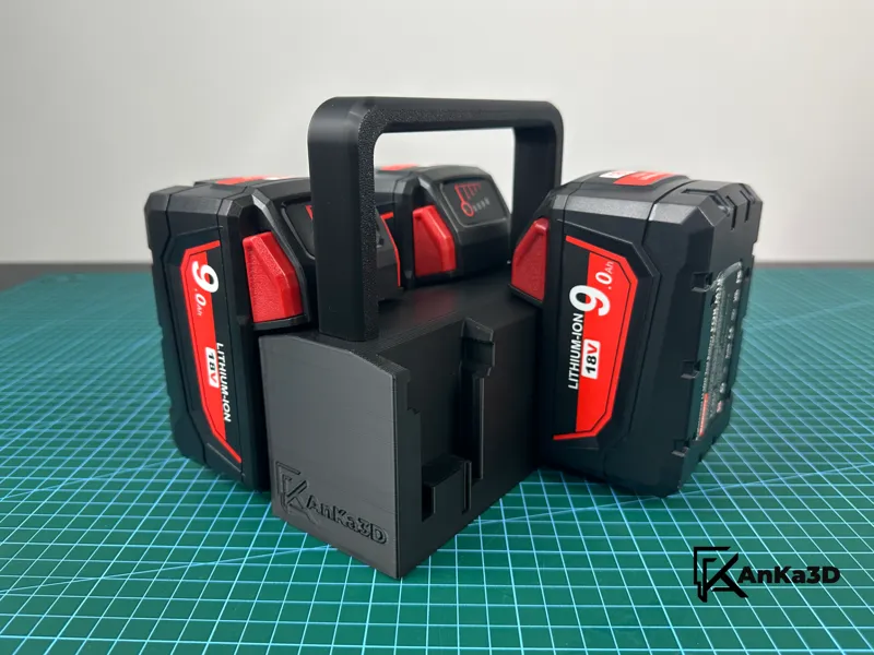 4x Battery Basket Holder for Milwaukee Batteries