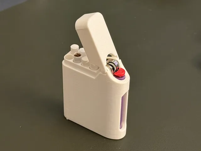 Cigarette & Lighter Case - Bic and 8 Smokes