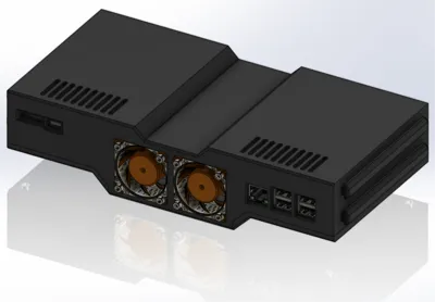 E3P Mainboard, Rasp.Pi 3B+, 2xNoctua NF-A4x20 Case