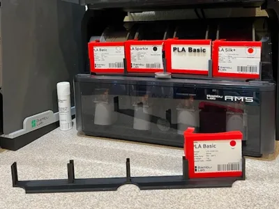 AMS Label Stand with Filament Clip included