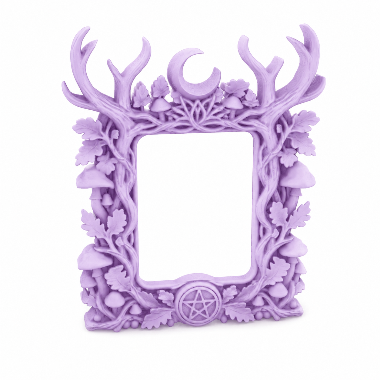 Enchanted Forest Mirror with Antlers and Moon - 1