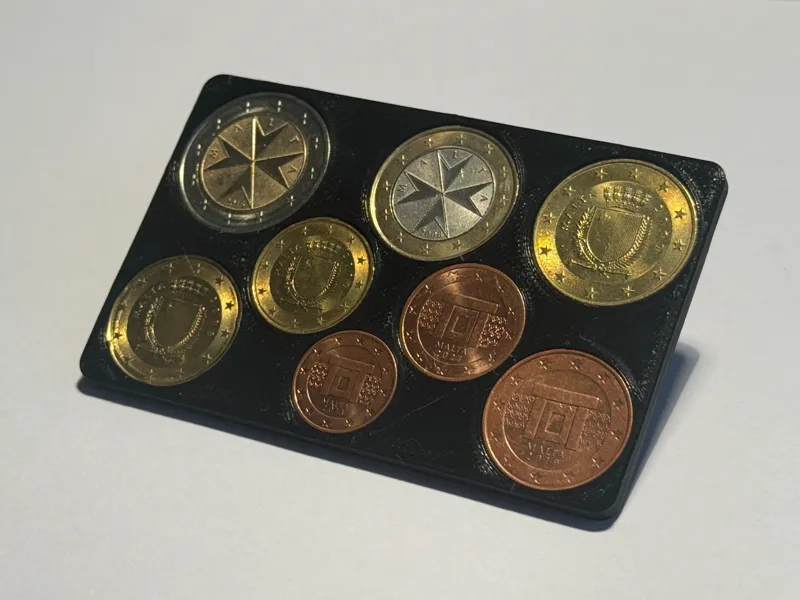Euro Coin Display Card