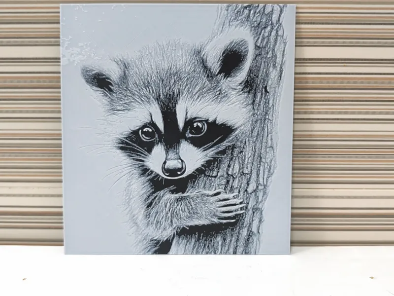 Hueforge raccoon