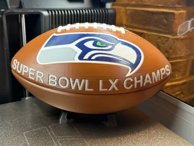 Seattle Seahawks Super Bowl LX Champs Football