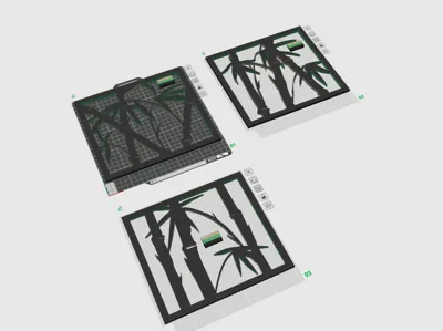 Bamboo Wall Art (Color Remix)