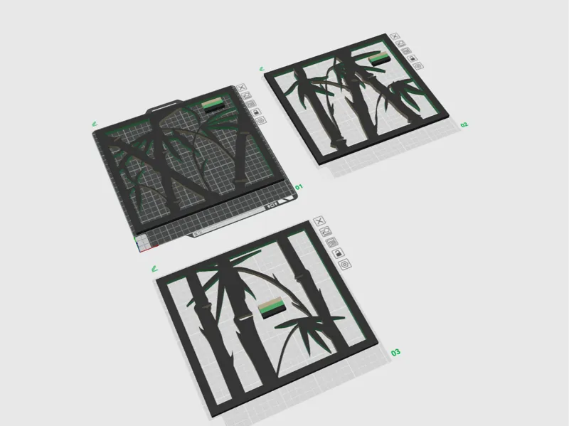 Bamboo Wall Art (Color Remix)