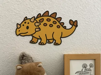 Euoploce| Cute Dino 2D Wall Art | Multicolor
