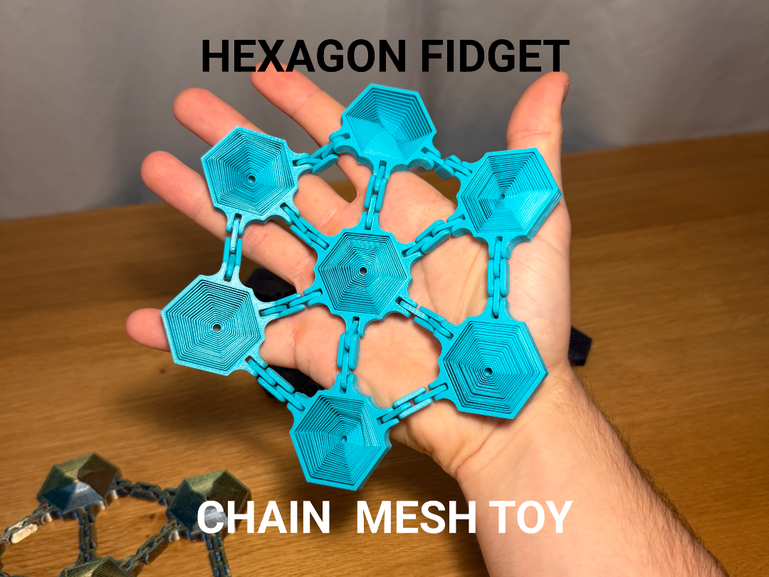 Hexagon Fidget Chain Mesh Toy