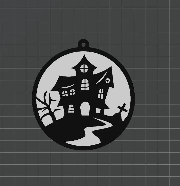 Halloween Haunted House Decor Ornament