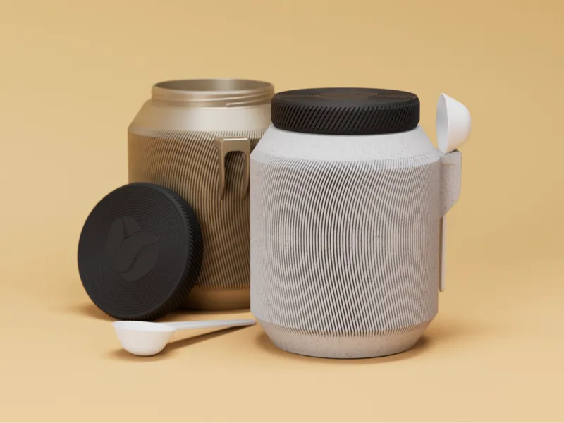 Coffee Container with Spoon Holder 