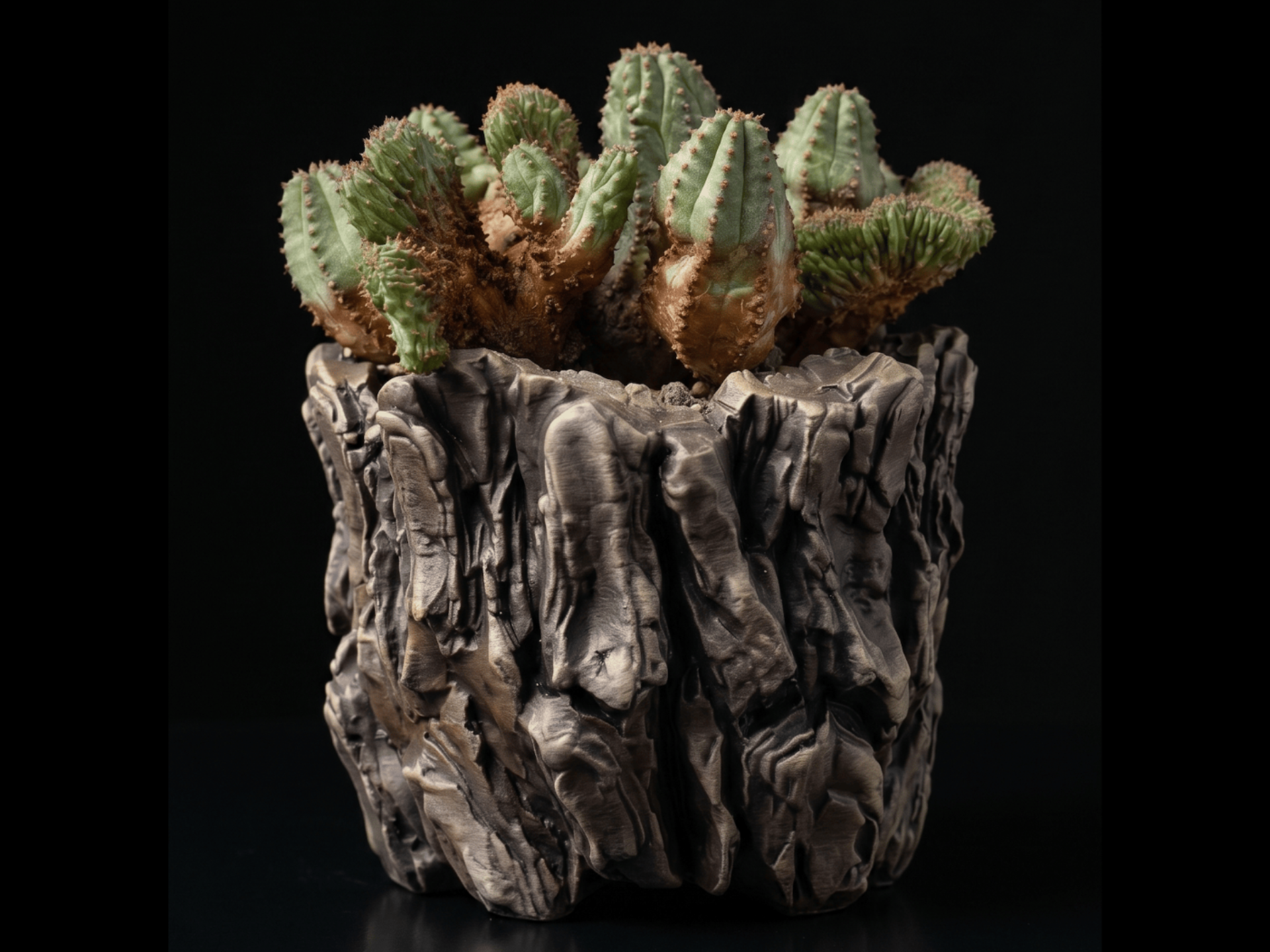 Pot with a rock look