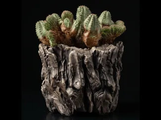 Pot with a rock look