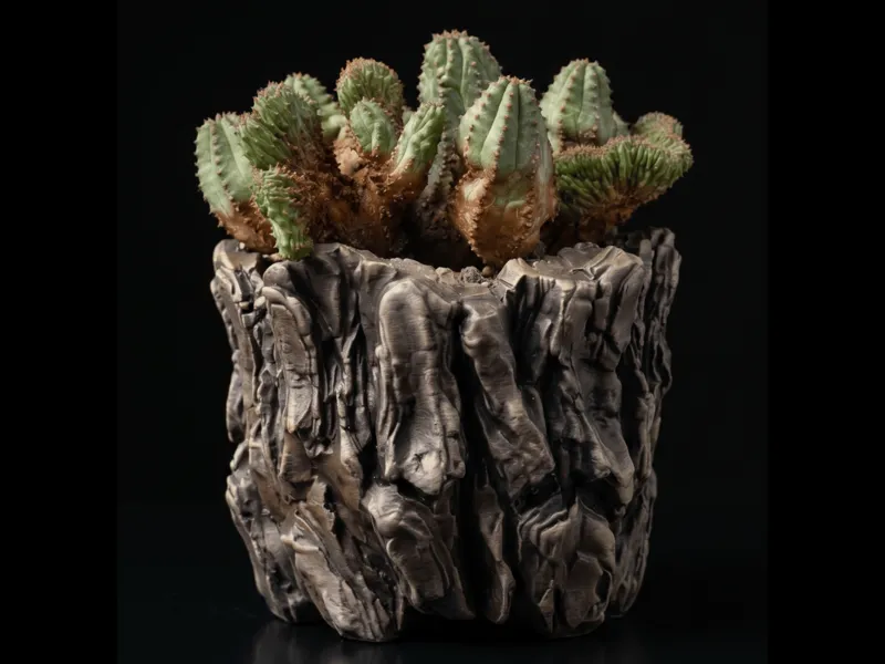 Pot with a rock look