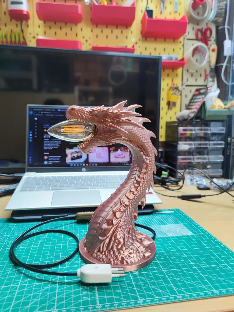 Dragon Lamp – Guardian of the Flame - Free 3D Print Model - MakerWorld