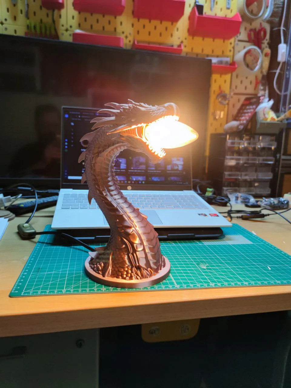 Dragon Lamp – Guardian of the Flame - Free 3D Print Model - MakerWorld