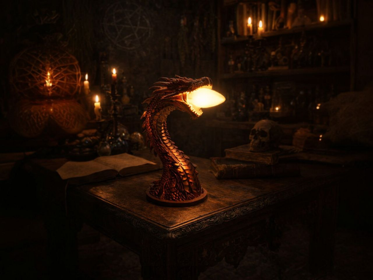 Dragon Lamp – Guardian of the Flame