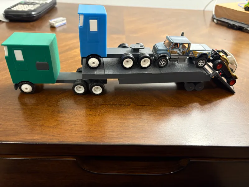 1/64 stretched semi truck chassis for sleeper cab