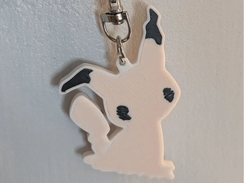 Mimikyu Pokemon Keychain (AMS Minimalist Art)