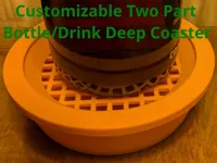 Deep Coaster (100mm bottom, 120mm top, 25mm (10+15) height)