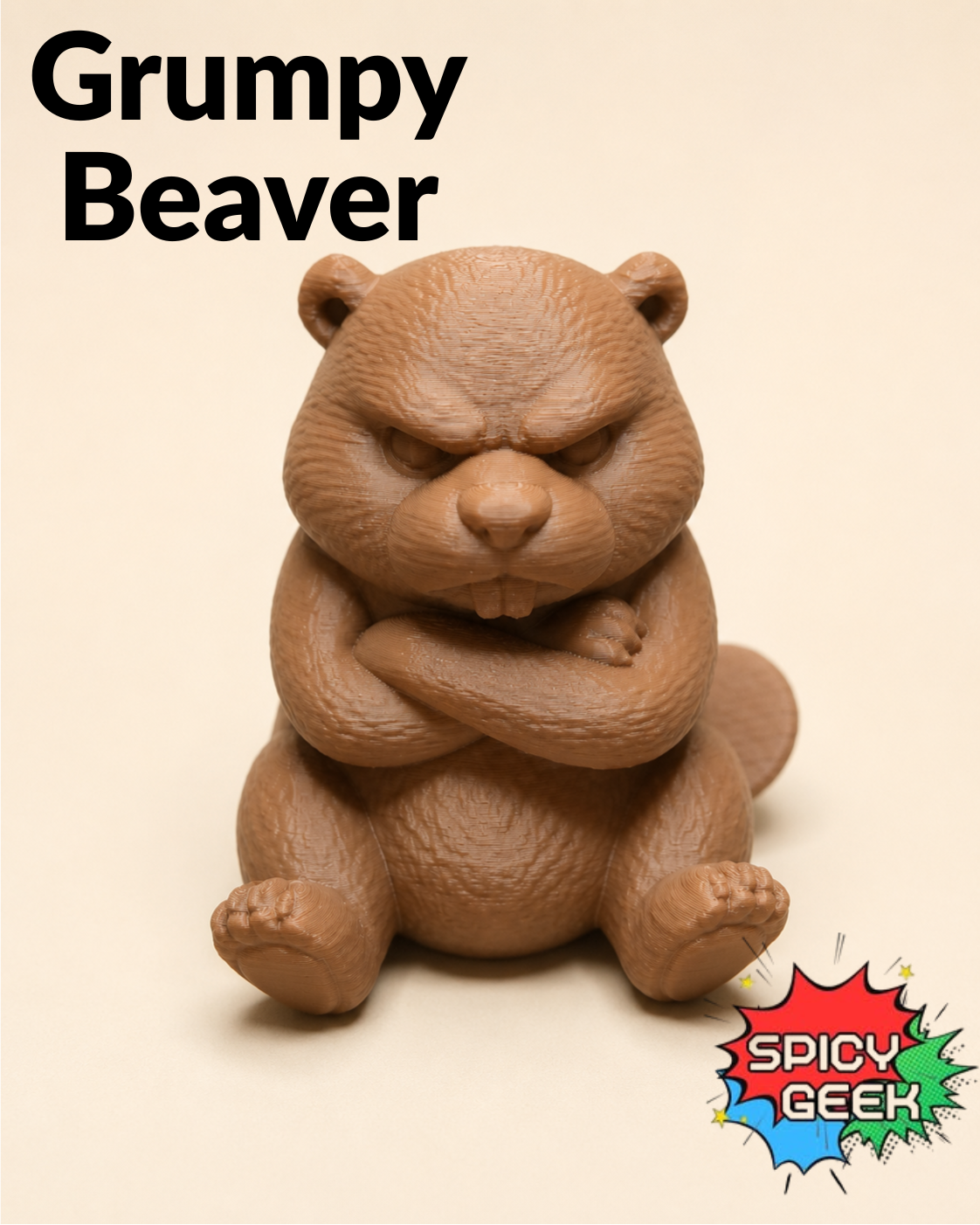 Miniatura 2 do modelo 3D Grumpy Beaver