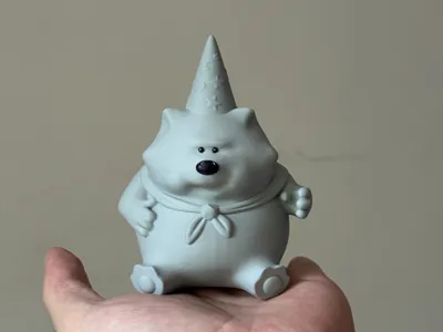 Chibi Cute Chubby Little Gray Wolf
