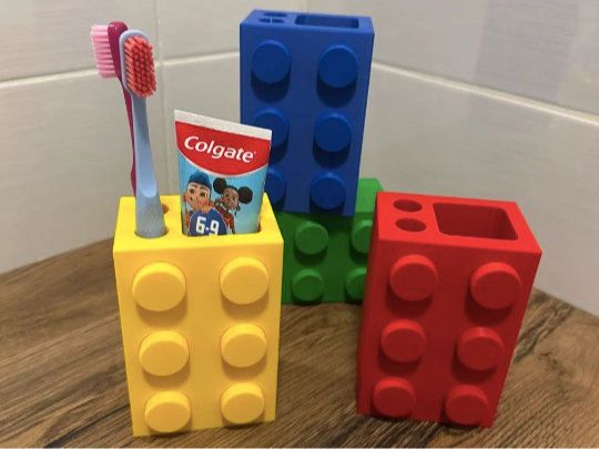 Ladrillo - Soporte para pasta y cepillo de dientes - 1