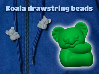 Koala drawstring beads