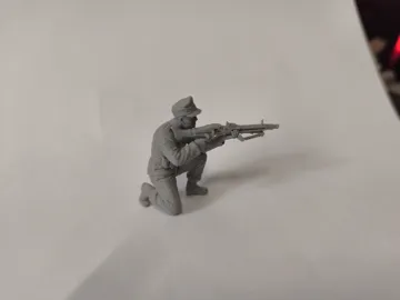Modelo para impresión 3D: WWII Deutscher Soldat MG42 1:35 — vista de referencia 3