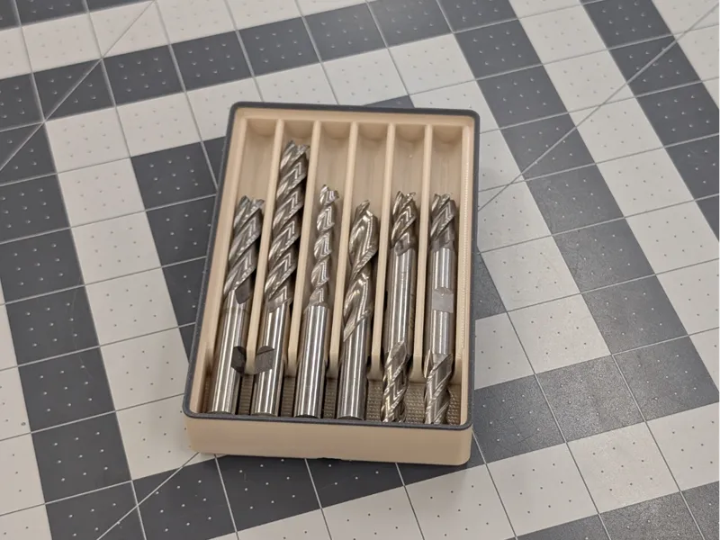 Gridfinity - 3/8" or 8/9mm End Mill Holder (Long)