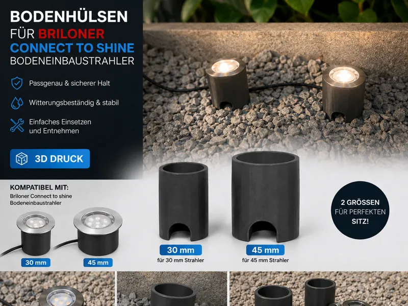Bodenhülsen Briloner ConnectToShine Einbaustrahler