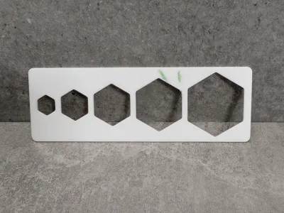 Hexagon Template - Geometry Tool (10-30mm)