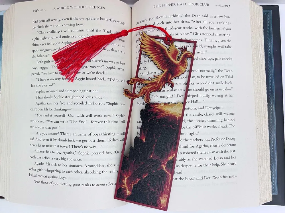 Lynx Rising Bookmark Phoenix Rising Bookmark by 3djd MakerWorld: Download Free 3D Models