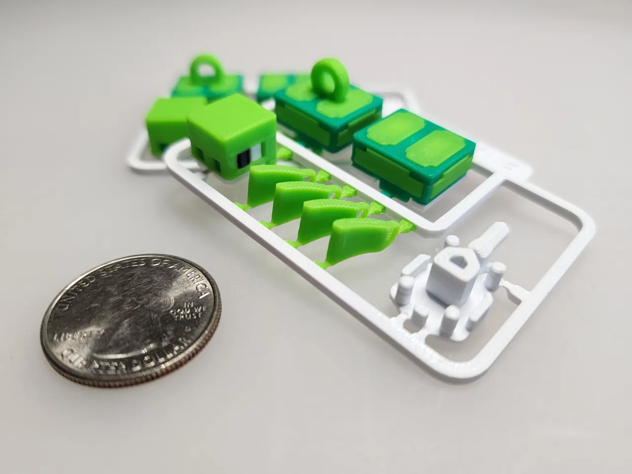 Minecraft-inspired Turtle Mini Figure Kit/Keychain view 3