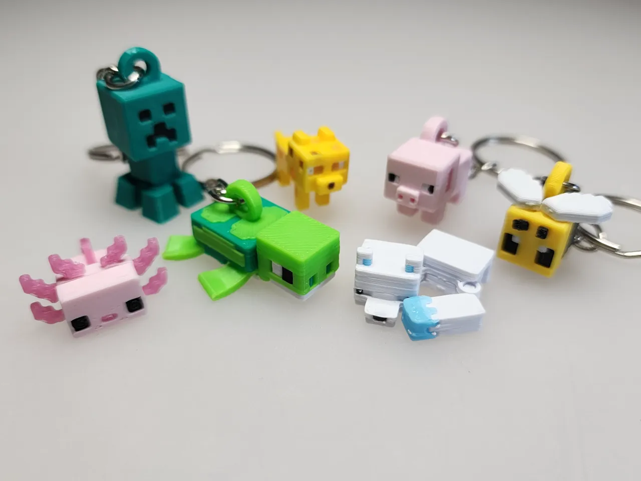 Minecraft-inspired Turtle Mini Figure Kit/Keychain view 2