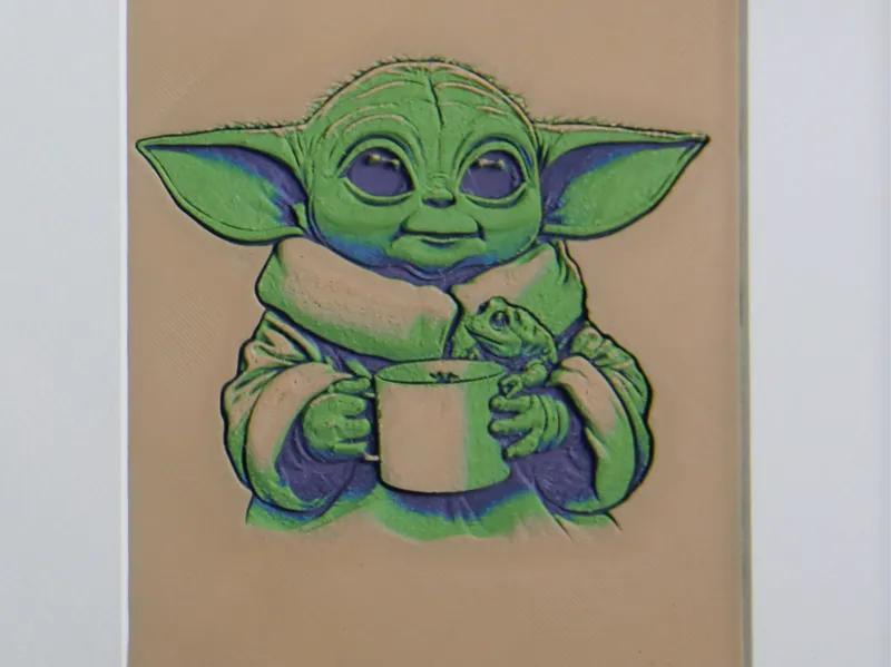Baby Yoda Hueforge