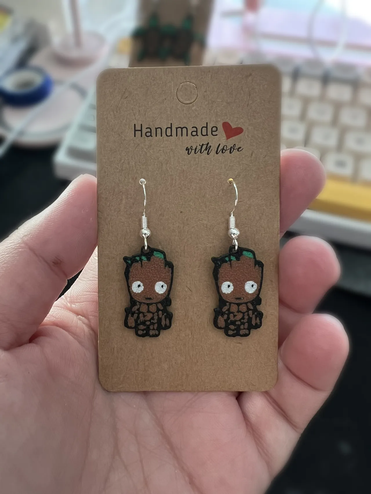 Groot Earring view 4