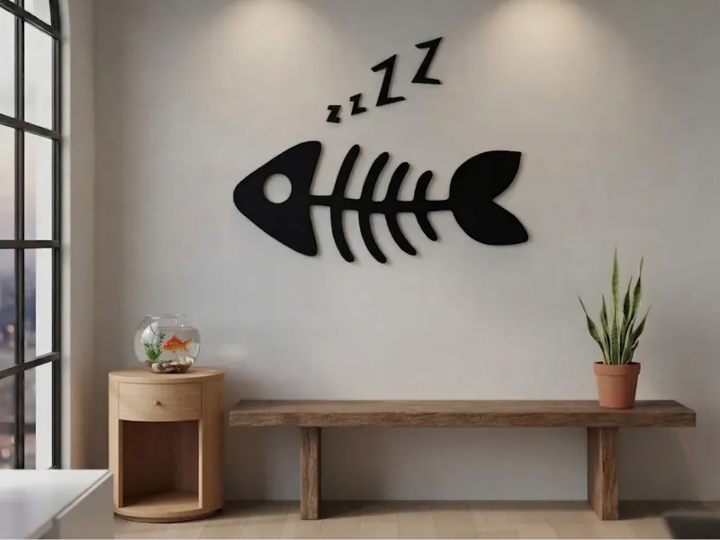 Fish bone wall decoration