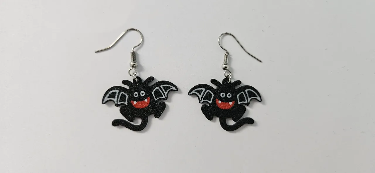 Bat Halloween Earrings view 2