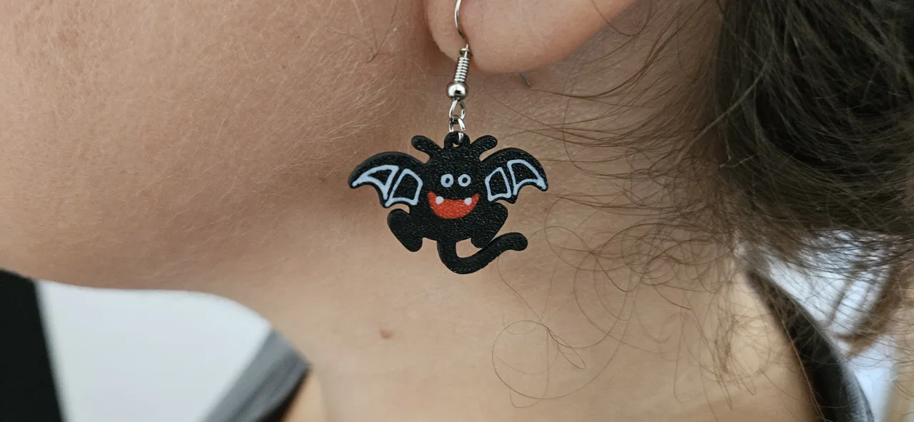Bat Halloween Earrings view 3
