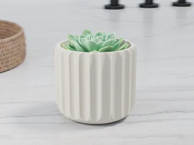 Fluted Plant Pot 