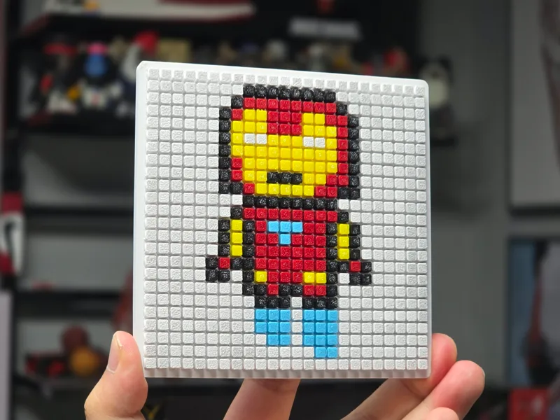 8bit Iron Man Pixel Puzzle