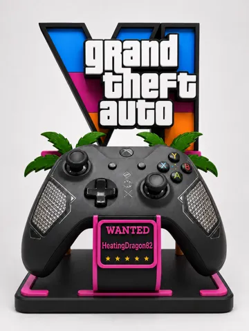Letrero o emblema decorativo: GTA VI Customizable WANTED Nameplate — vista de referencia 4