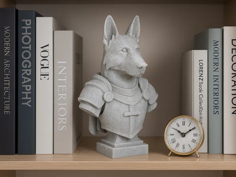 German Shepherd Knight Bust – Medieval Dog 
