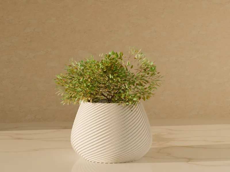 Small Lined Vase