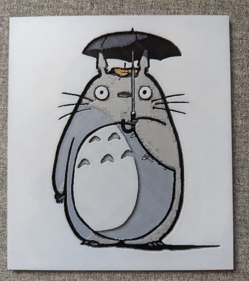 Chill Totoro Hueforge Filament Painting